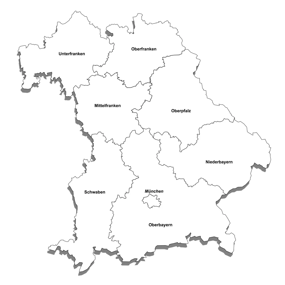 Karte von Bayern